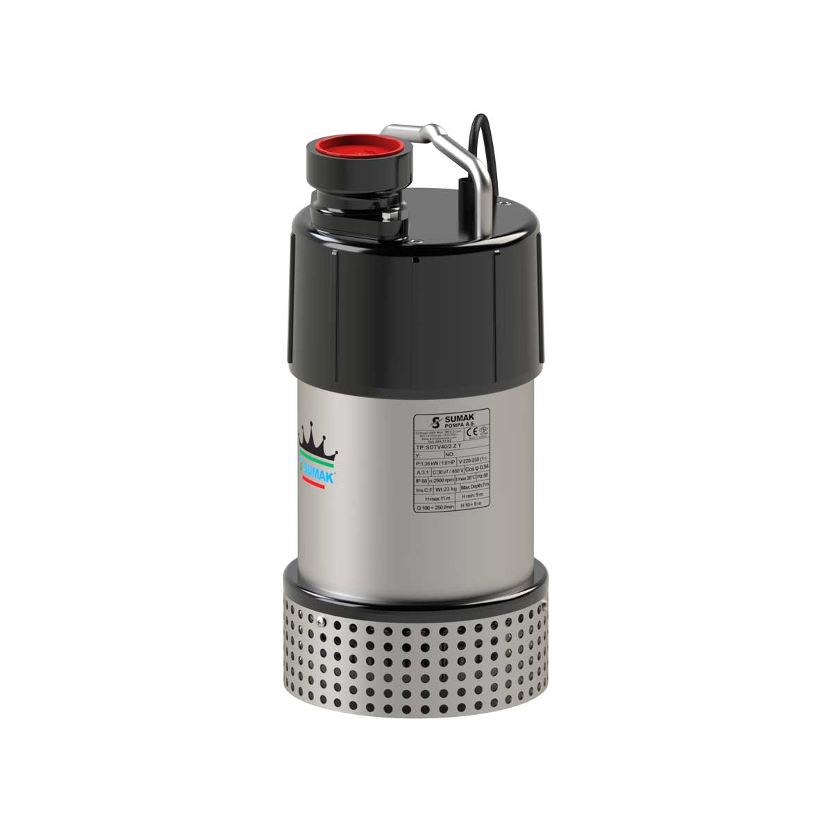 Vortex Impeller Drainage Submersible Pump with Cooling Jacket