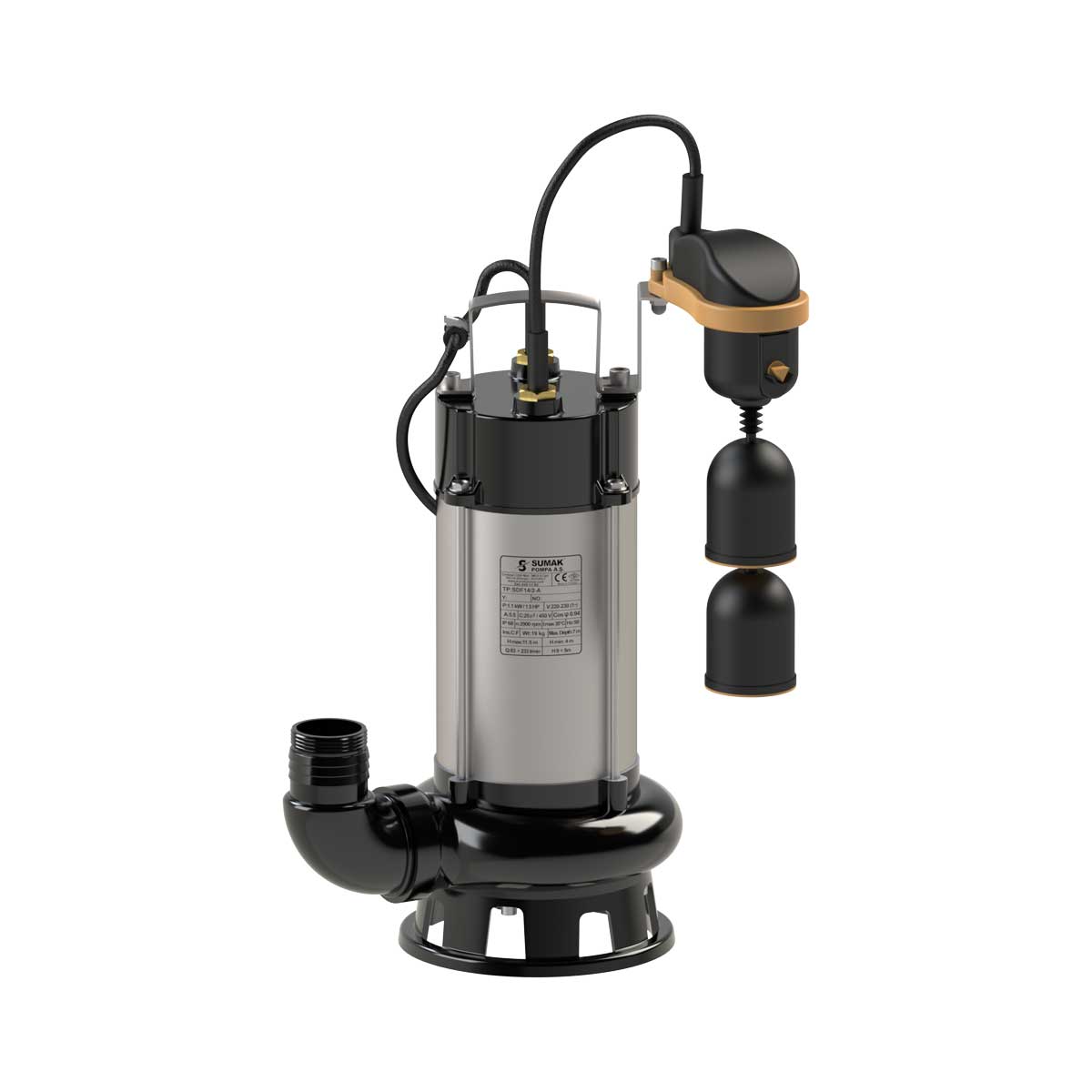 Drainage Submersible Pumps with Elevator Floater